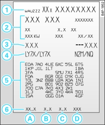 Autocollant d'identification du véhicule